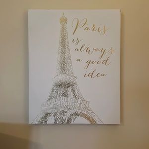 White Paris canvas